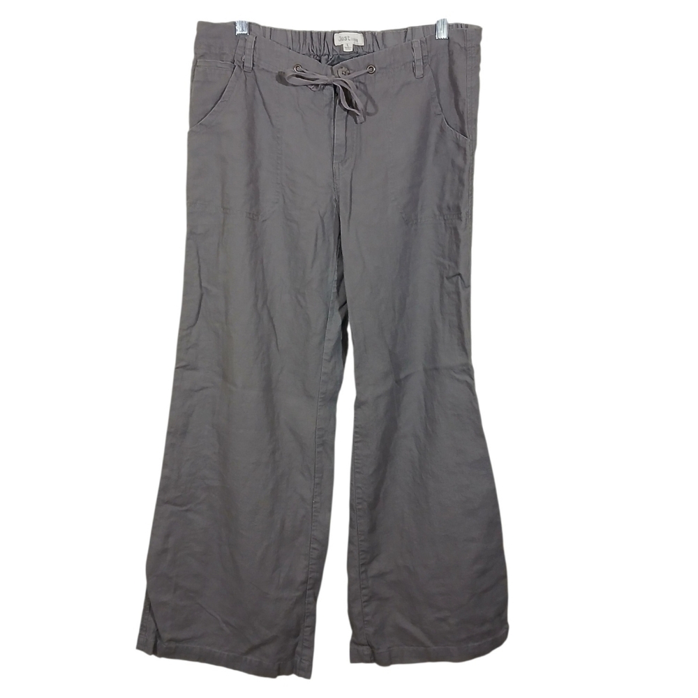 Just Living Gray Linen Blend Pants